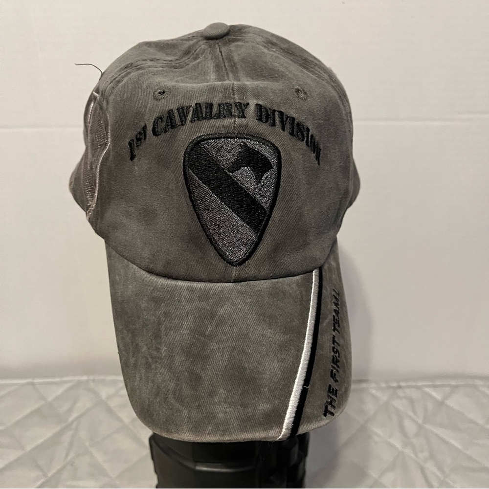 1st Cavalry Division "The First Team" Distressed Grey Cap